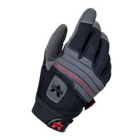 Valeo Inc V415-2X Valeo 2X Black Mechanics Anti-Vibe Full Finger Synthetic Leather Anti-Vibration Gloves With Elastic Cuff, AV G